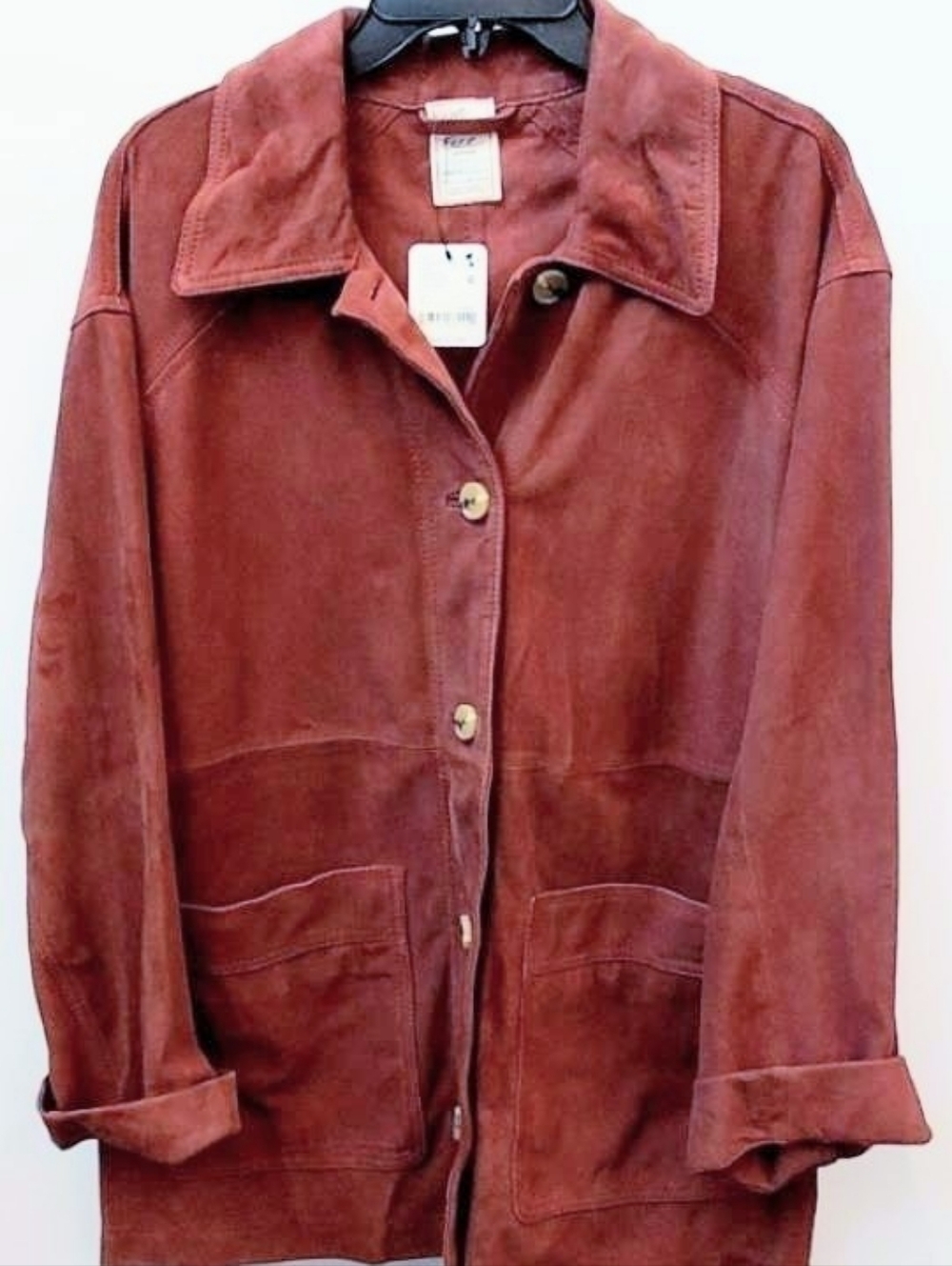 $498 NWT Merlot Free People We The Free Goat Suede Jacket Oversized Sz S Fits M